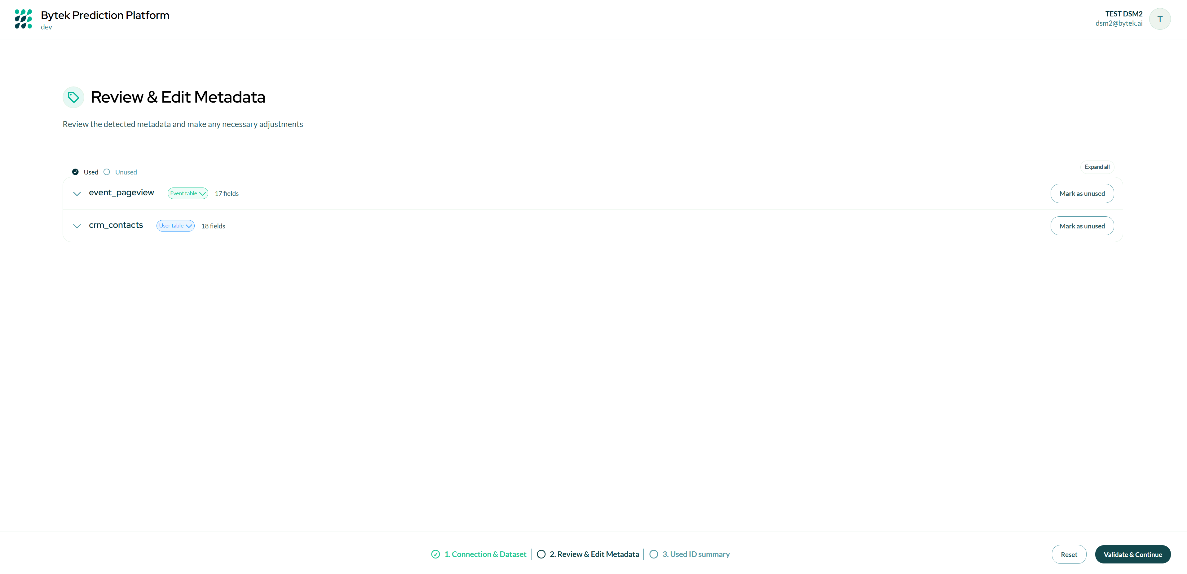 Review & Edit Metadata screen 1