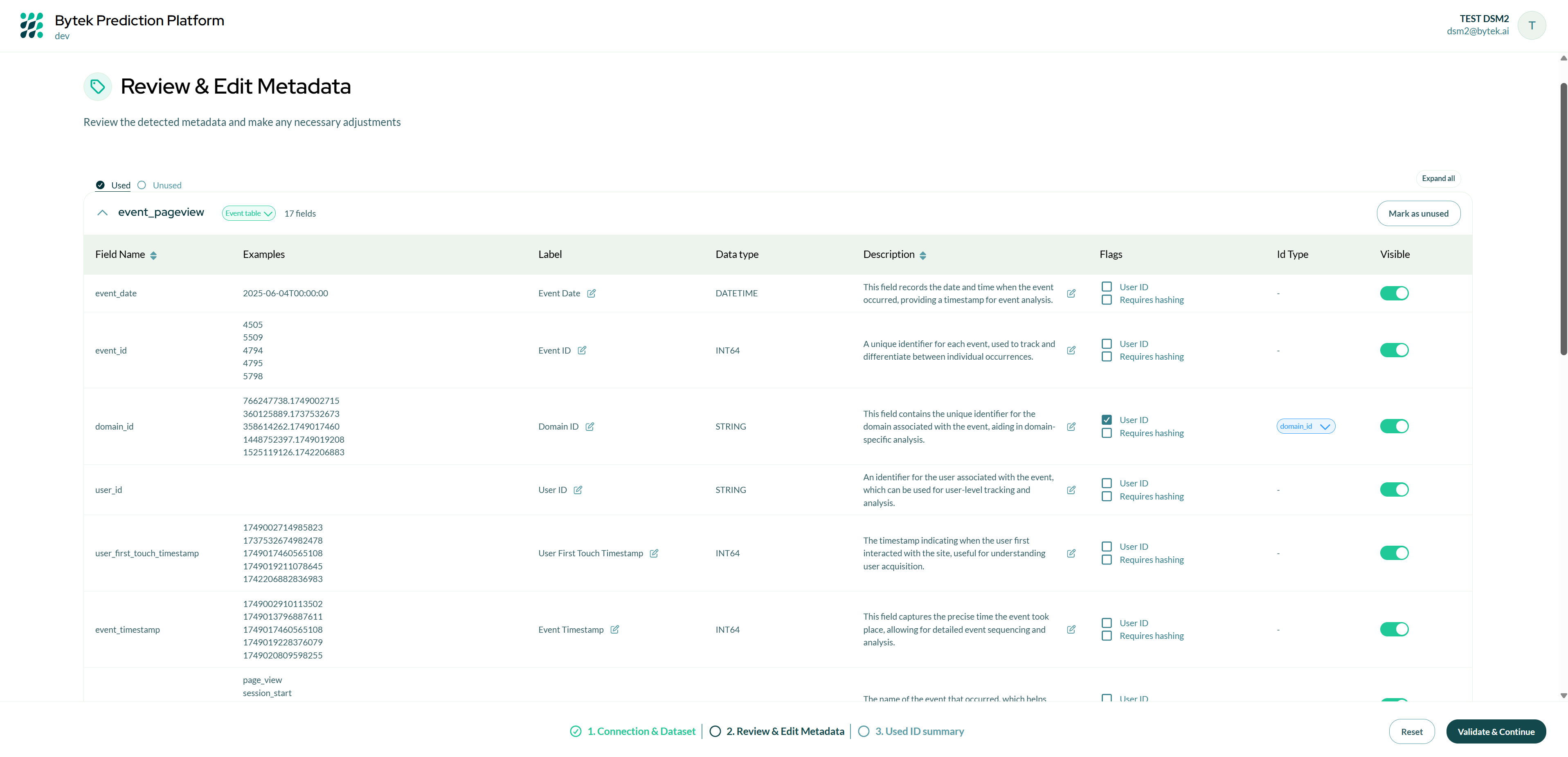 Review & Edit Metadata screen 2